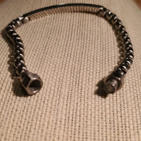 🧿SILVER TONE CHAIN LINK BRACELET - Picture 3 of 11